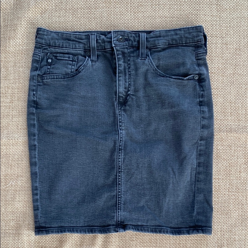 AG Adriano Goldschmied Charcoal Denim Skirt